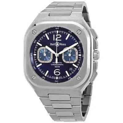 Pre-owned Bell & Ross Bell And Ross Br 05 Chrono Chronograph Automatic Blue Dial Men's Watch