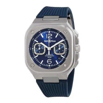 Pre-owned Bell & Ross Bell And Ross Br 05 Chronograph Automatic Blue Dial Men's Watch Br05c-blu-st/srb