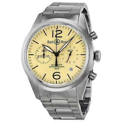 Pre-owned Bell & Ross Bell And Ross Original Automatic Chronograph Beige Dial Men's Watch