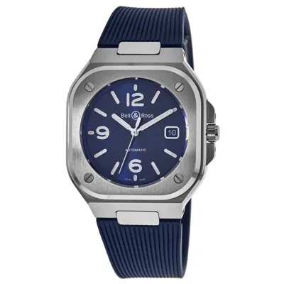 Bell & Ross Br 05 Blue Dial Rubber Strap Men's Watch Br05a-blu-st/srb