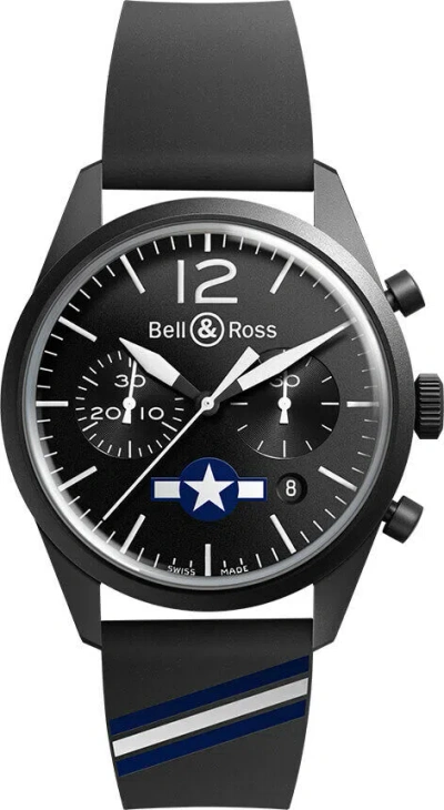 Pre-owned Bell & Ross Ed Men's  41mm Wwii Us Insignia Watch Brv126-bl-ca-co/us