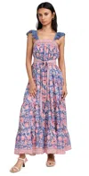 BELL SASHA MAXI DRESS WITH BELT INDIGO PINK FLORAL