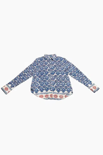 Bell Women's Button Down Shirt In Red/white/blue Print