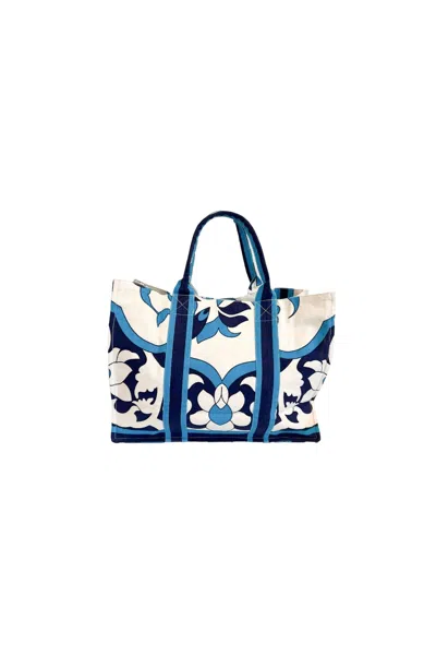 Bell Women's Canvas Tote Bag In Blue/navy