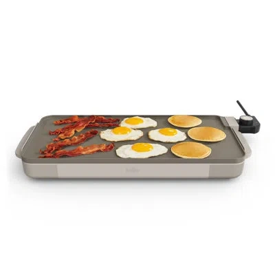 Bella 10 X 20 In Ceramic Griddle, Oatmilk In Gray