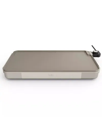 Bella 12x22in Ceramic Griddle With Warming Tray In Gray