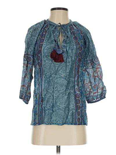 Pre-owned Bella 3/4 Sleeve Blouse In Teal