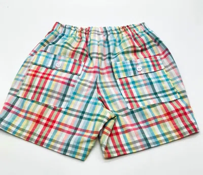 Bella Bliss Kids' Boy's Print Play Short In Pastel Multi