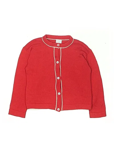 Pre-owned Bella Bliss Kids' Cardigan Sweater In Red