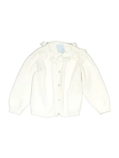 Pre-owned Bella Bliss Kids' Cardigan Sweater In White