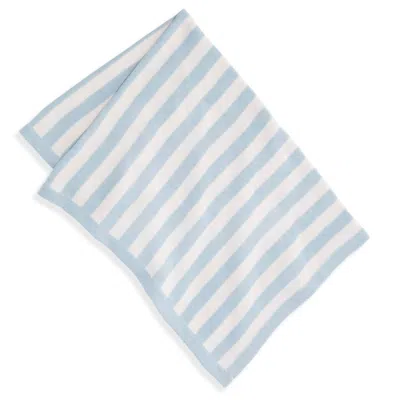 Bella Bliss Knit Striped Baby Blanket In Blue