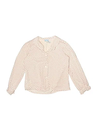 Pre-owned Bella Bliss Kids' Long Sleeve Blouse In Ivory