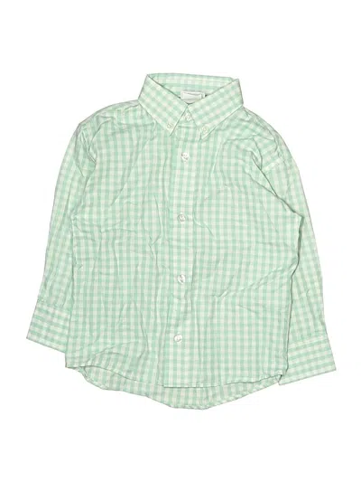 Pre-owned Bella Bliss Kids' Long Sleeve Button Down Shirt In Green