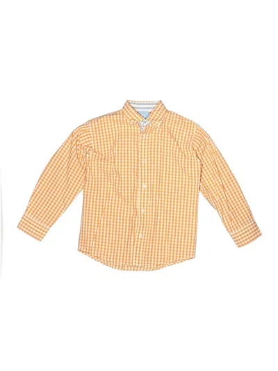 Pre-owned Bella Bliss Kids' Long Sleeve Button Down Shirt In Orange