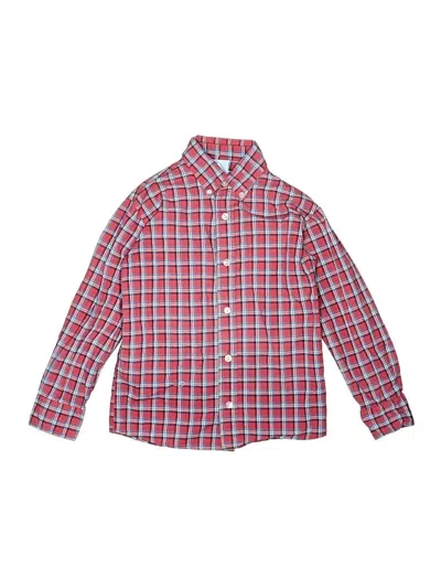 Pre-owned Bella Bliss Kids' Long Sleeve Button Down Shirt In Red