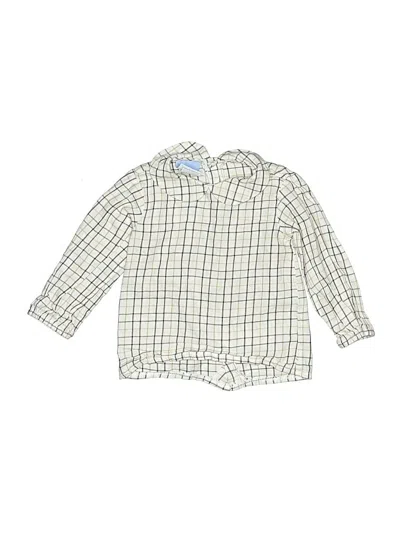 Pre-owned Bella Bliss Babies' Long Sleeve Button Down Shirt In White