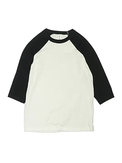 Pre-owned Bella+canvas Kids' 3/4 Sleeve Top Ivory Tops