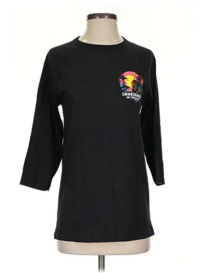 Pre-owned Bella+canvas 3/4 Sleeve T-shirt In Black