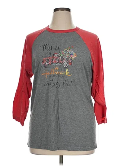 Pre-owned Bella+canvas 3/4 Sleeve T-shirt In Gray