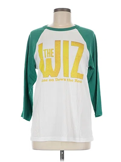 Pre-owned Bella+canvas 3/4 Sleeve T-shirt In Green