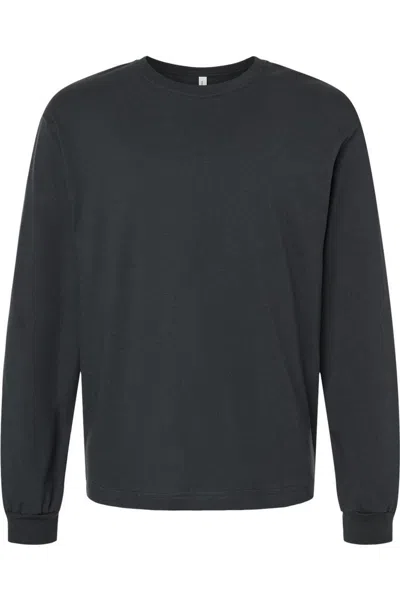 Bella+canvas 6 Oz. Heavyweight Long Sleeve Tee In Black
