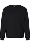Bella+canvas 7.5 oz Heavyweight Long Sleeve Tee In Black