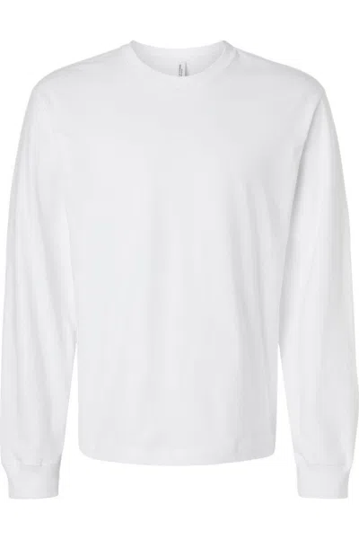 Bella+canvas 7.5 oz Heavyweight Long Sleeve Tee In White