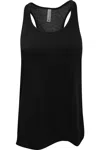 Bella+canvas Bella Ladies/womens Flowy Racerback Tank Top In Black