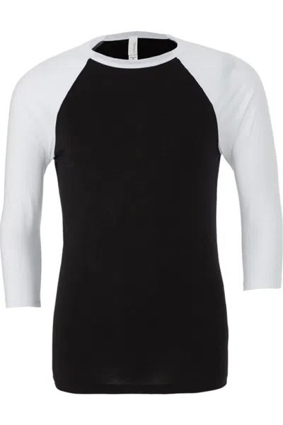 Bella+canvas Canvas Mens 3/4 Sleeve Baseball T-shirt In Multi