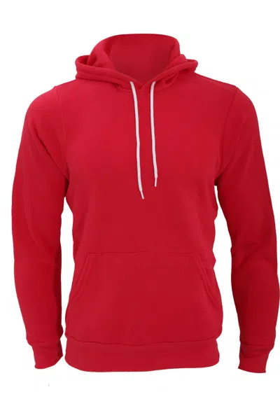 Bella+canvas Canvas Unisex Pullover Hooded Sweatshirt / Hoodie In Red