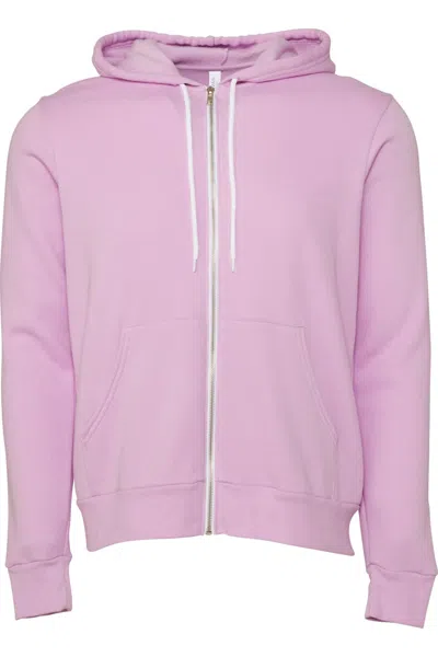 Bella+canvas Canvas Unisex Zip-up Polycotton Fleece Hooded Sweatshirt / Hoodie In Blue