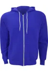 Bella+canvas Canvas Unisex Zip-up Polycotton Fleece Hooded Sweatshirt / Hoodie In Multi