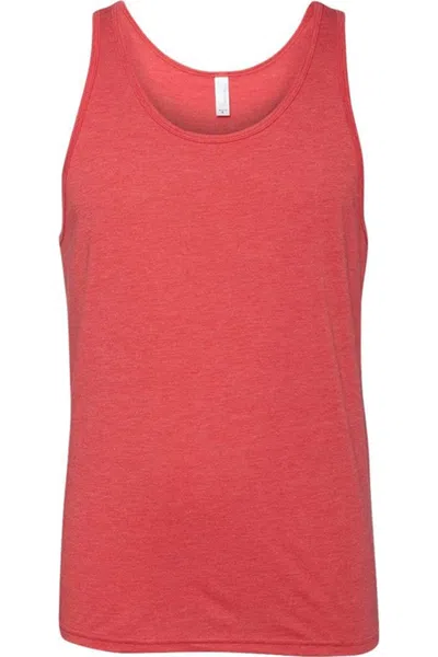 Bella+canvas Canvas Womens/ladies Jersey Sleeveless Tank Top In Red