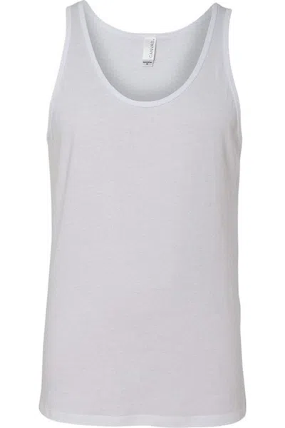 Bella+canvas Canvas Womens/ladies Jersey Sleeveless Tank Top In White
