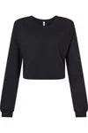 Bella+canvas Fwd Fashion Women´s Crop Long Sleeve Tee In Black