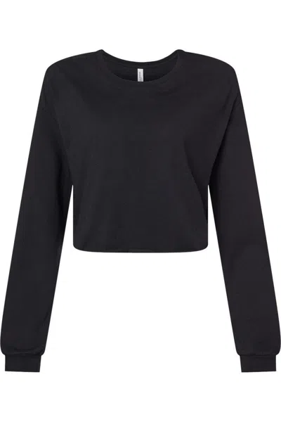 Bella+canvas Fwd Fashion Women´s Crop Long Sleeve Tee In Black