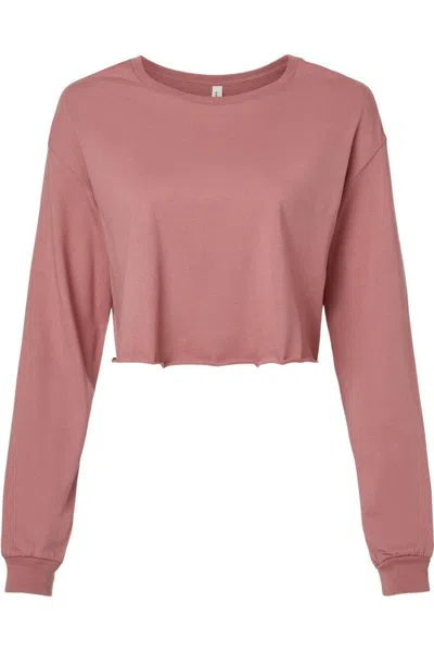 Bella+canvas Fwd Fashion Women´s Crop Long Sleeve Tee In Pink