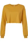 Bella+canvas Fwd Fashion Women´s Crop Long Sleeve Tee In Yellow