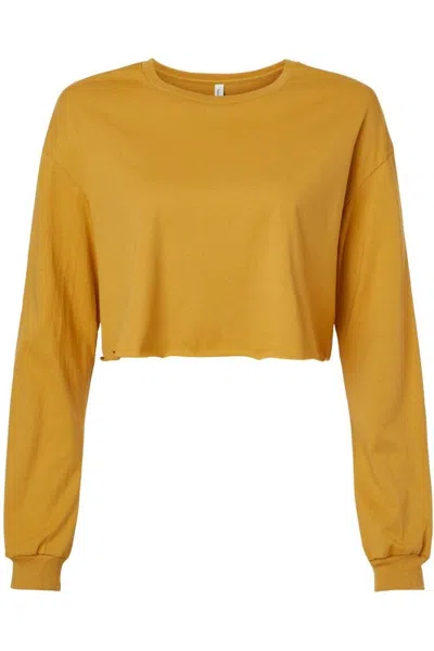 Bella+canvas Fwd Fashion Women´s Crop Long Sleeve Tee In Yellow