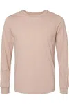 Bella+canvas Heather Cvc Long Sleeve Tee In Beige