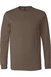 Bella+canvas Heather Cvc Long Sleeve Tee In Brown
