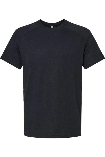 Bella+canvas Heather Cvc Raglan Tee In Black