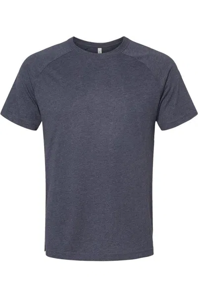 Bella+canvas Heather Cvc Raglan Tee In Gray