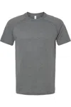 Bella+canvas Heather Cvc Raglan Tee In Grey