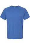 Bella+canvas Heather Cvc Raglan Tee In Multi