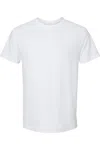 Bella+canvas Heather Cvc Raglan Tee In White