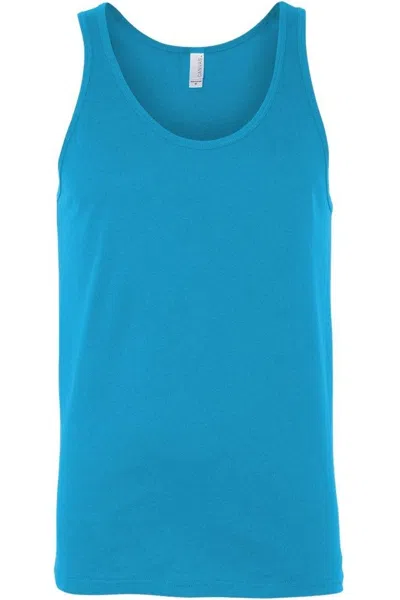Bella+canvas Heather Cvc Tank In Blue