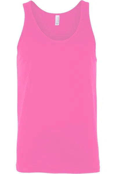 Bella+canvas Heather Cvc Tank In Pink