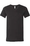 Bella+canvas Heather Cvc V-neck Tee In Black
