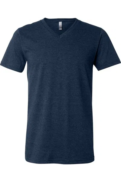 Bella+canvas Heather Cvc V-neck Tee In Blue
